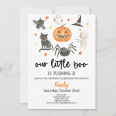 Unser kleines Boo-Geburtstagsfeier Halloween Einladung (Vorderseite)
