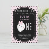 Unser kleines Boo Girl zum ersten Geburtstag Einladung (Stehend Vorderseite)