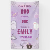 Unser kleines Boo Halloween 1. Geburtstag Banner (Vertikal)