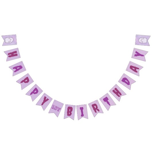 Unser kleines Boo Halloween 1. Geburtstag Wimpelkette (Alle)