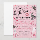 Unser kleines Boo Halloween 2. Geburtstag Einladung (Vorne/Hinten)