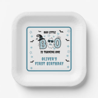 UNSER KLEINES BOO MACHT EINEN BLAUE 1. GEBURTSTAG PAPPTELLER