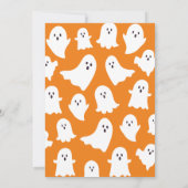 Unser kleines Boo Orange Ghost Halloween 1. Geburt Einladung (Rückseite)