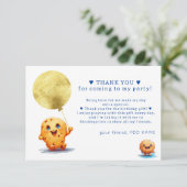 Unser kleines Cookie, das ein Foto zum 1. Geburtst Dankeskarte (Stehend Vorderseite)