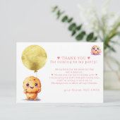 Unser kleines Cookie, das ein Foto zum 1. Geburtst Dankeskarte (Stehend Vorderseite)