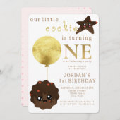 Unser kleines Cookie macht einen Niedlichen 1. Geb Einladung (Vorne/Hinten)