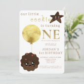 Unser kleines Cookie macht einen Niedlichen 1. Geb Einladung (Stehend Vorderseite)