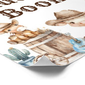 Unser kleines Cowboy Wild West Baby Shower Guest B Poster (Ecke)
