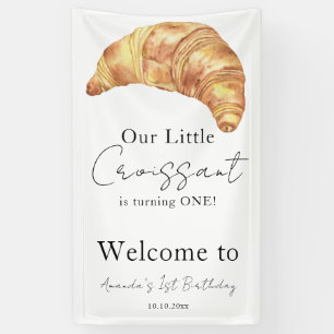 Unser kleines Croissant 1. Geburtstag Party Banner