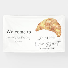 Unser kleines Croissant 1. Geburtstag Party Banner