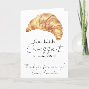 Unser kleines Croissant 1. Geburtstags-Dankeschön Dankeskarte