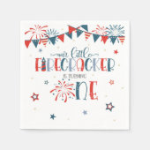 Unser kleines Firecracker 1. Geburtstagspapier Serviette (Vorderseite)