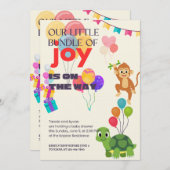 Unser kleines Freudenbündel ist unterwegs. Einladung (Vorne/Hinten)