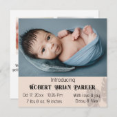 "Unser Kleines": Geburtsankündigungskarte (Vorne/Hinten)