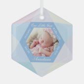 Unser kleines Gem June Birthstone Baby Birth Stats Ornament Aus Glas (Vorderseite)