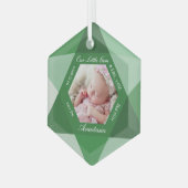 Unser kleines Gem May Birthstone Baby Birth Stats Ornament Aus Glas (Vorderseite Links)