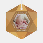 Unser kleines Gem November Birthstone Baby Birth S Ornament Aus Glas (Rückseite)