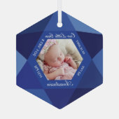 Unser kleines Gem September Birthstone Baby Birth Ornament Aus Glas (Rückseite)