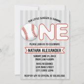 Unser kleines Gepäck dreht ein Baseball-Thema um Einladung (Vorderseite)