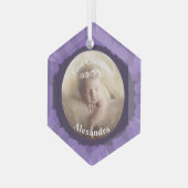Unser kleines Gerber Baby Foto Ornament - Traube (Vorderseite Links)