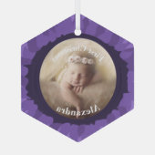Unser kleines Gerber Baby Foto Ornament - Traube (Rückseite)