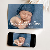 Unser kleines, handgeschriebenes Skript-Foto Birth Ankündigung