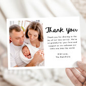 Unser kleines, handgeschriebenes Skript-Foto Birth Ankündigung