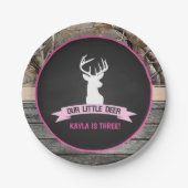 Unser kleines Hirschplättchen - Mädchen Pappteller (Vorderseite)