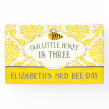 Unser kleines Honey Bee Birthday Banner