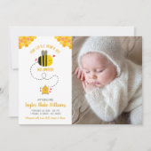Unser kleines Honey Bee Niedlich Kawaii Baby Foto Ankündigung (Vorderseite)