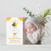 Unser kleines Honey Bee Niedlich Kawaii Baby Foto Ankündigung (Stehend Vorderseite)