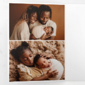 "Unser Kleines" individuell anpassbare Tri-Falten- Dreifach Gefaltete Urlaubskarte (Innen Erste Seite)