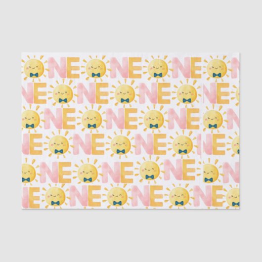 Unser kleines Lied zum ersten Geburtstag Sun Seidenpapier (Vorderseite)