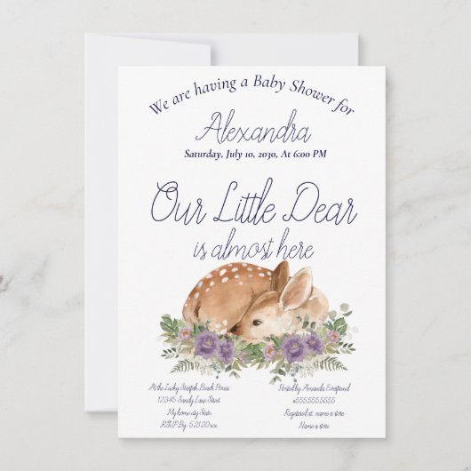 Unser kleines, Lila, blühendes Baby-Mädchen (Vorderseite)