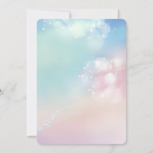 unser kleines Meerjungfrau 1. Foto Sommergeburtsta Einladung (Rückseite)