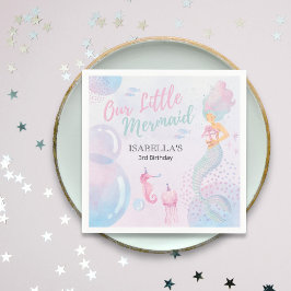 Unser kleines Meerjungfrau-Geburtstagspapier Napki Serviette