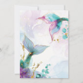 Unser kleines Meerjungfraumeer 1. Geburtstag Einladung (Rückseite)