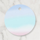 Unser kleines MeerjungMädchen 4. Geburtstag Party Geschenkanhänger (Rückseite)