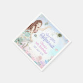 Unser kleines MeerjungMädchen 4. Geburtstag Party Serviette (Ecke)