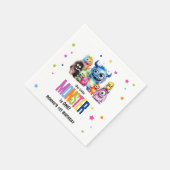 Unser kleines Monster 1. Geburtstag Party Serviette (Ecke)