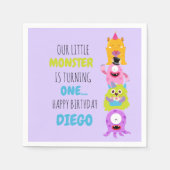 Unser kleines Monster dreht einen Napkins Serviette (Vorderseite)