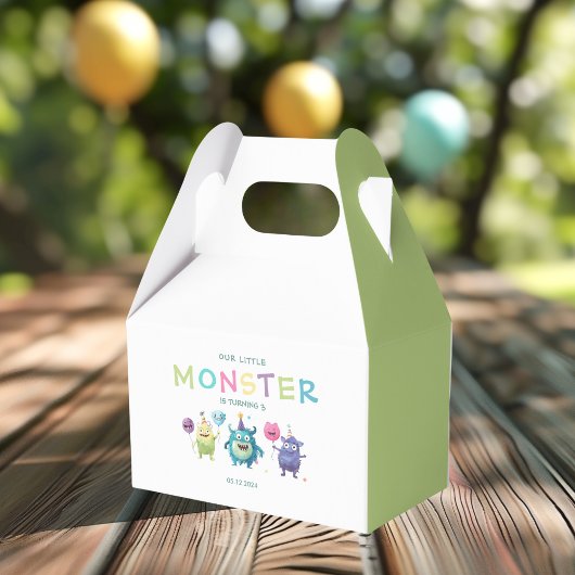 Unser kleines Monster | Drei farbige Monster Geschenkschachtel