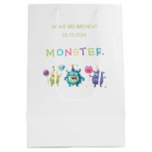 Unser kleines Monster | Drei farbige Monster Mittlere Geschenktüte (Rückseite)