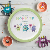 Unser kleines Monster | Drei farbige Monster Pappteller