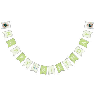 Unser kleines Monster Drei farbige Monster Wimpelkette
