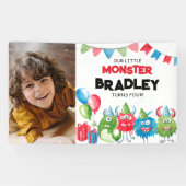 Unser kleines Monster | Foto Birthday Party Banner (Horizontal)