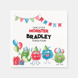 Unser kleines Monster | Foto Birthday Party Serviette