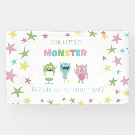 Unser kleines Monster-Geburtstag Banner (Horizontal)