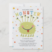 Unser kleines Monster Geburtstag Einladung (Vorderseite)