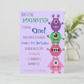 Unser kleines Monster macht eine Einladung zum Geb (Stehend Vorderseite)